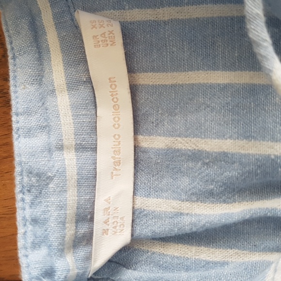 Zara Trafaluc Cotton Striped Oversized Tunic Size XS - Picture 3 of 16